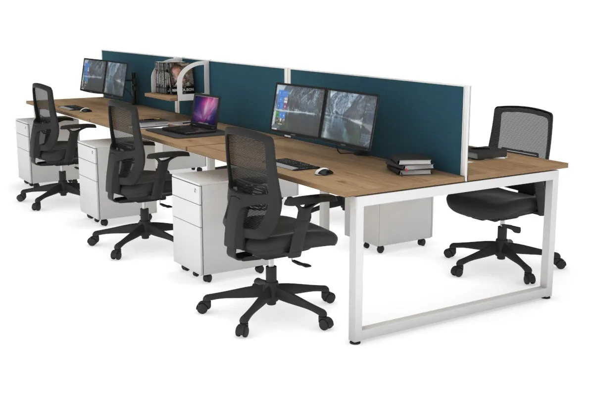 Quadro Loop Legs 6 Person Office Workstation [1400L x 700W]