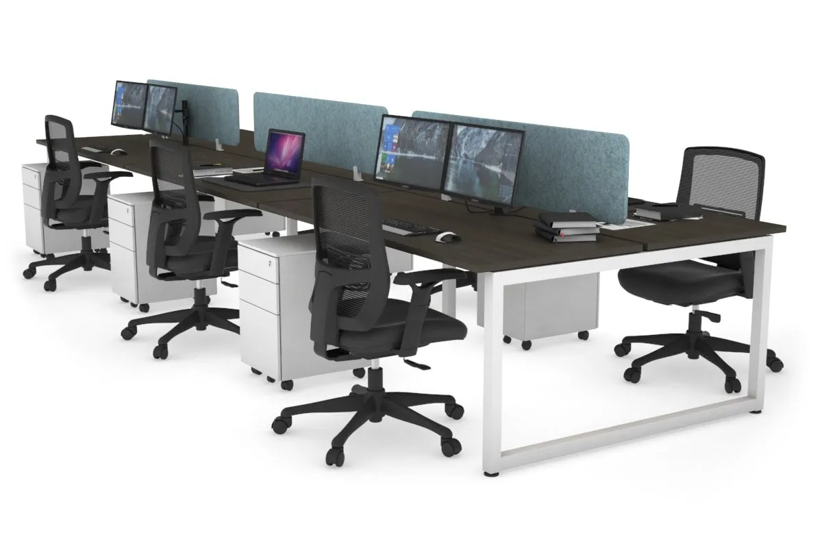 Quadro Loop Legs 6 Person Office Workstation [1400L x 700W]
