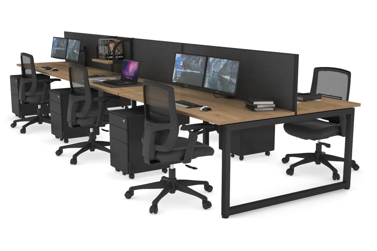 Quadro Loop Legs 6 Person Office Workstation [1400L x 700W]