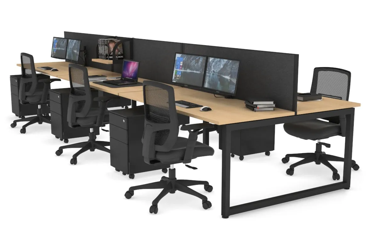 Quadro Loop Legs 6 Person Office Workstation [1400L x 700W]