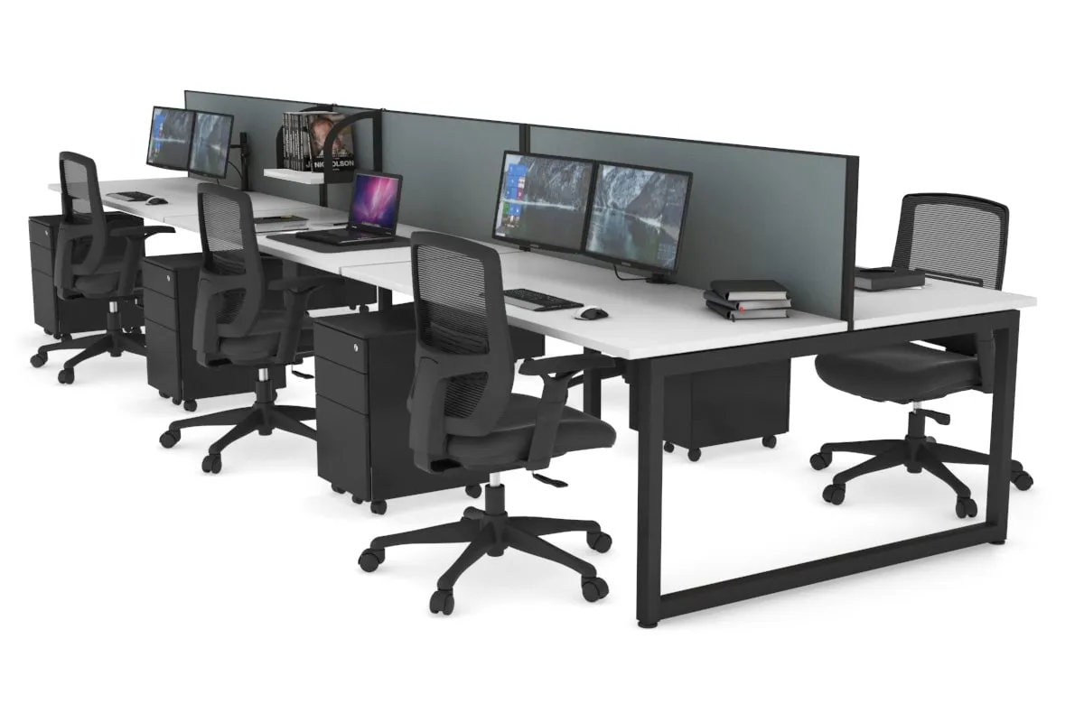Quadro Loop Legs 6 Person Office Workstation [1400L x 700W]