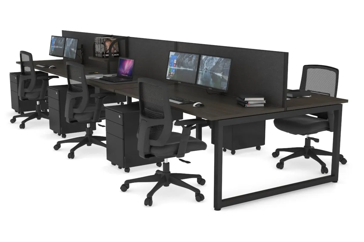 Quadro Loop Legs 6 Person Office Workstation [1400L x 700W]