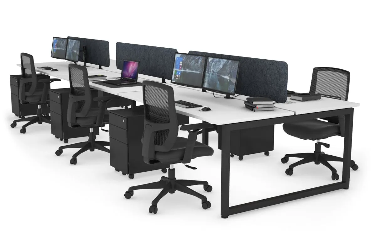 Quadro Loop Legs 6 Person Office Workstation [1400L x 700W]