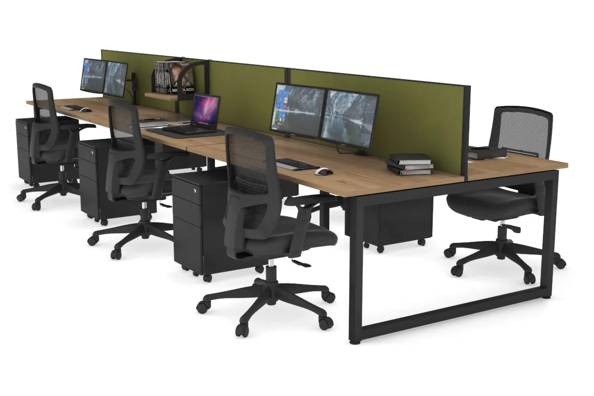 Quadro Loop Legs 6 Person Office Workstation [1400L x 700W]