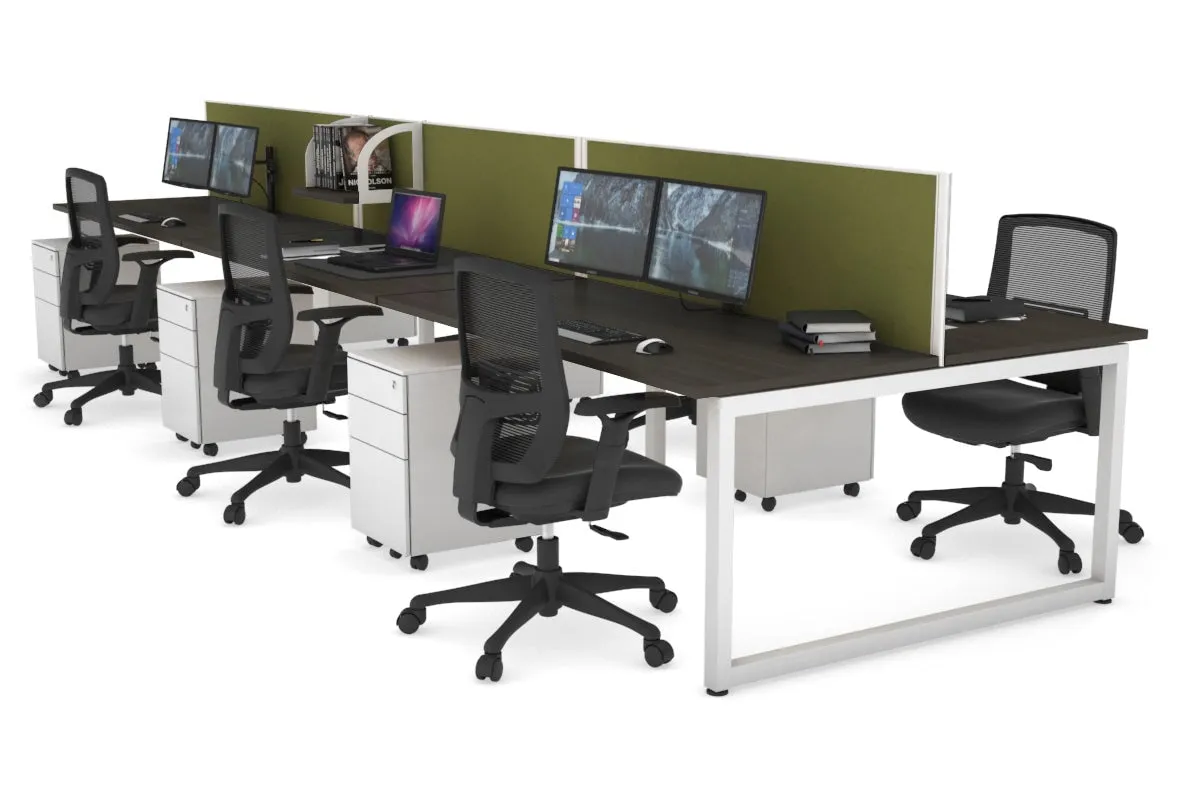 Quadro Loop Legs 6 Person Office Workstation [1400L x 700W]