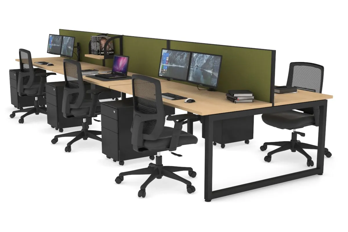 Quadro Loop Legs 6 Person Office Workstation [1400L x 700W]