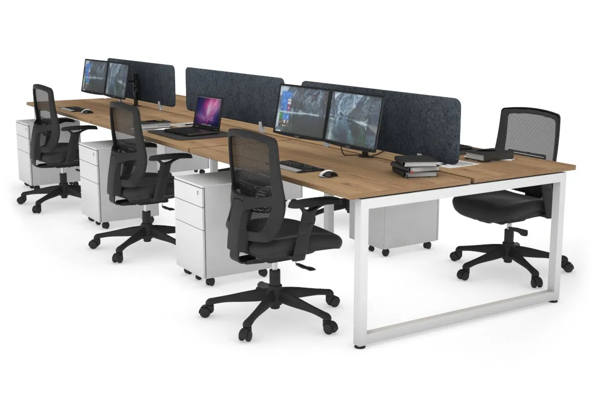 Quadro Loop Legs 6 Person Office Workstation [1400L x 700W]