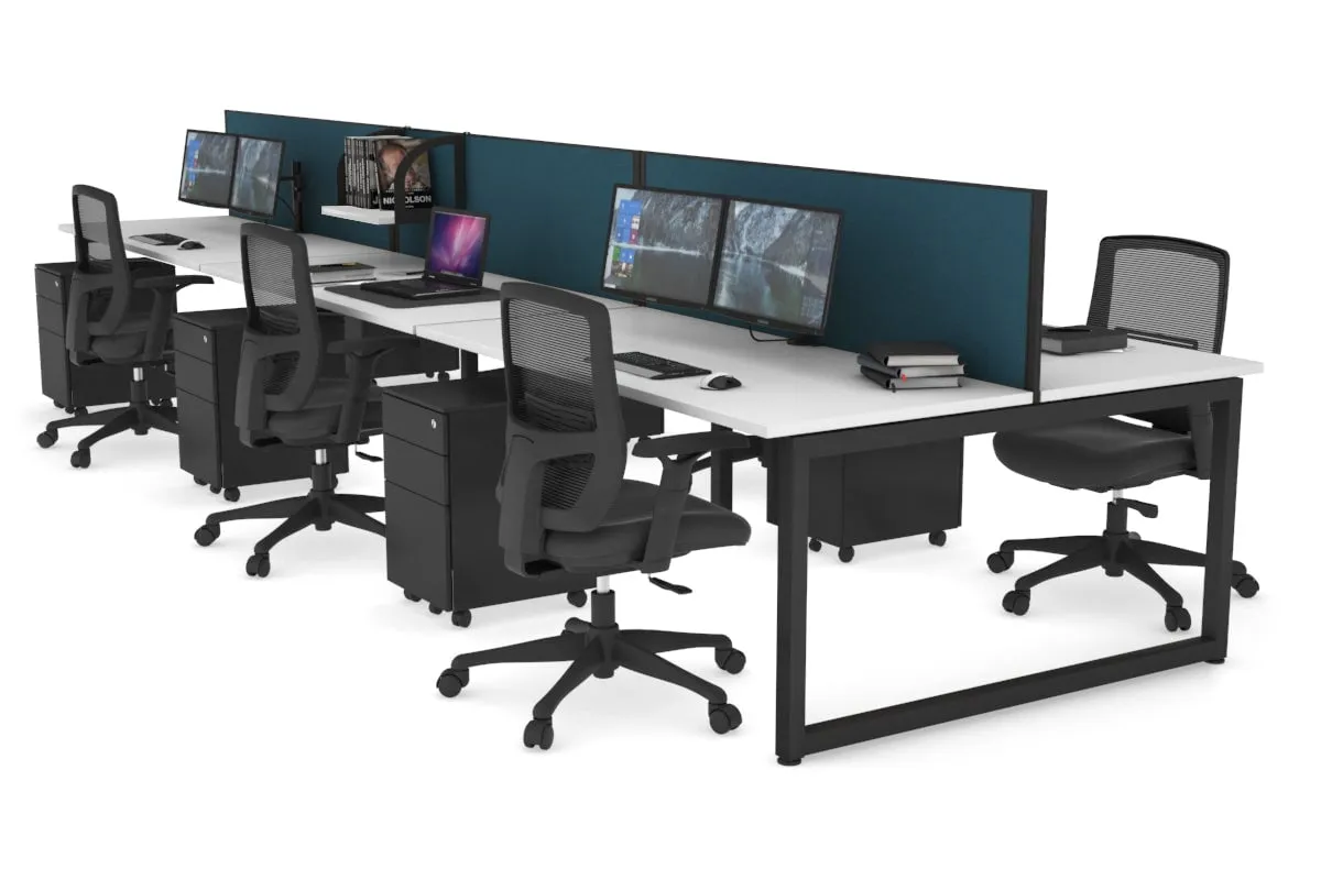Quadro Loop Legs 6 Person Office Workstation [1400L x 700W]
