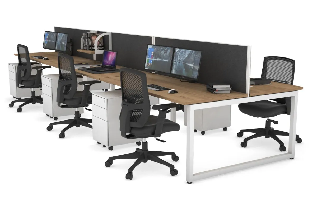 Quadro Loop Legs 6 Person Office Workstation [1400L x 700W]