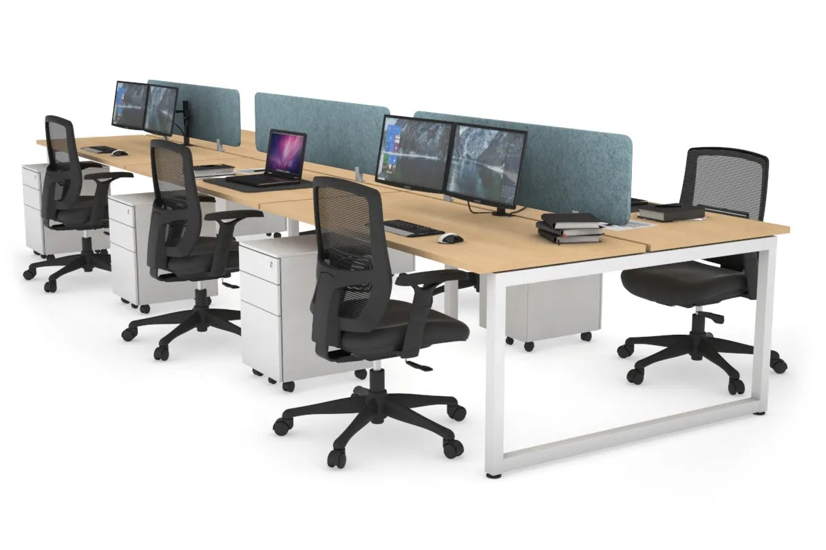 Quadro Loop Legs 6 Person Office Workstation [1400L x 700W]