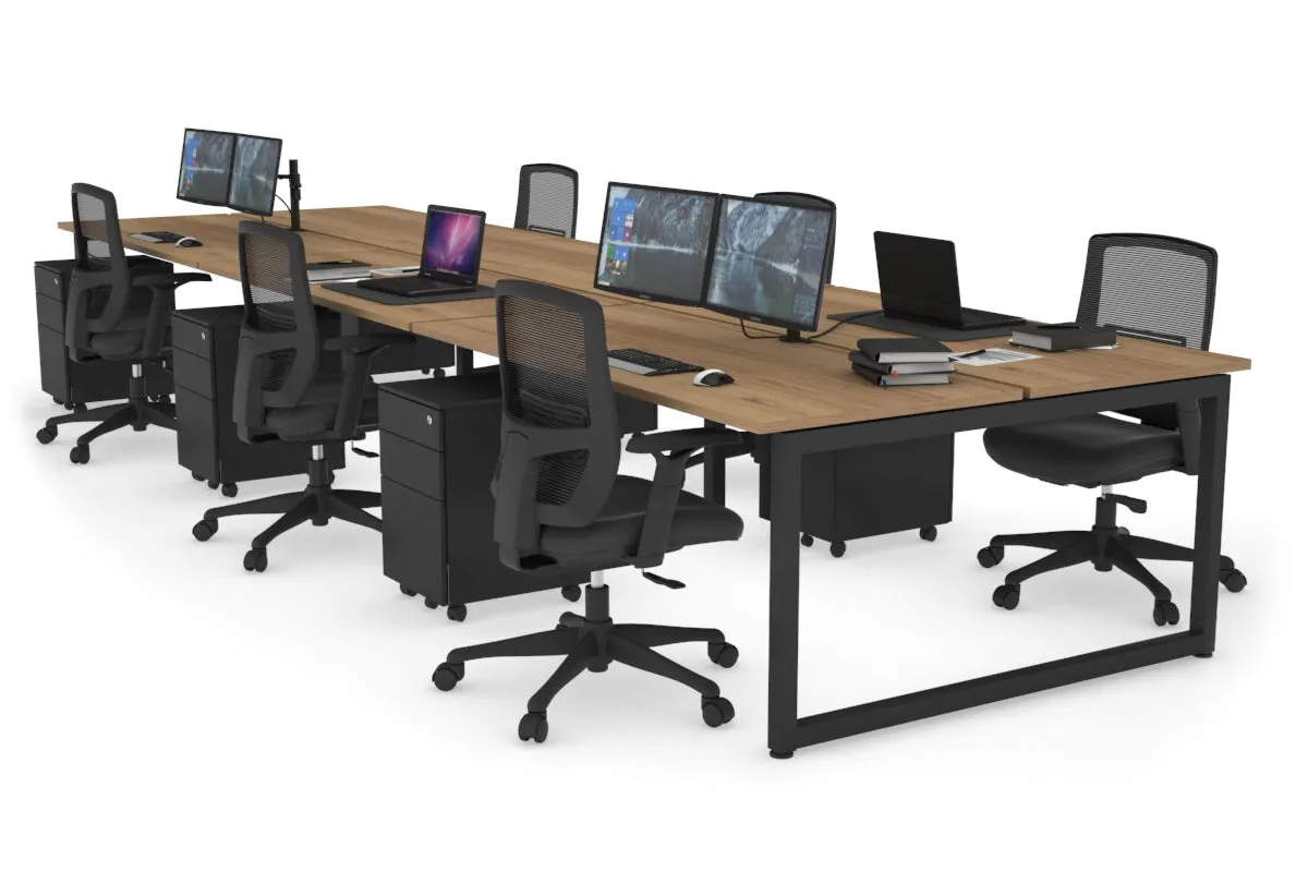 Quadro Loop Legs 6 Person Office Workstation [1400L x 700W]