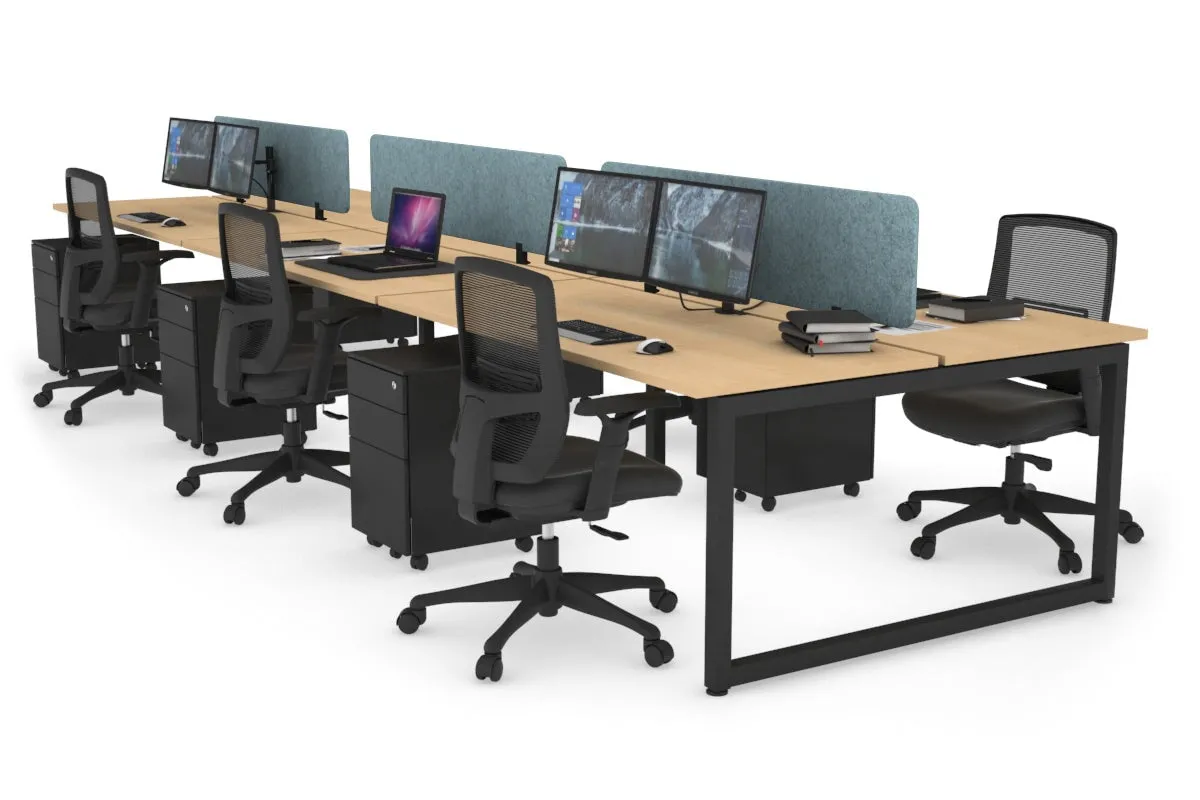 Quadro Loop Legs 6 Person Office Workstation [1400L x 700W]