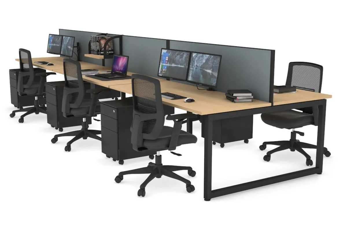 Quadro Loop Legs 6 Person Office Workstation [1400L x 700W]