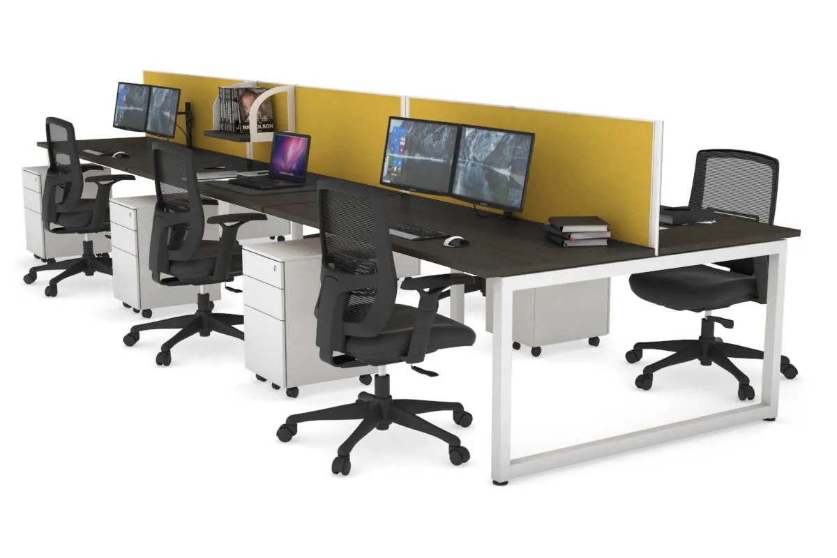 Quadro Loop Legs 6 Person Office Workstation [1400L x 700W]