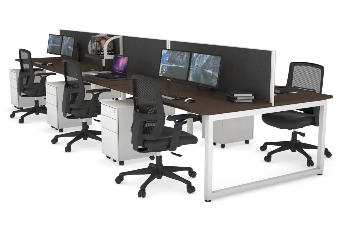 Quadro Loop Legs 6 Person Office Workstation [1400L x 700W]