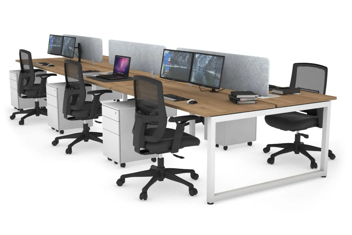 Quadro Loop Legs 6 Person Office Workstation [1400L x 700W]
