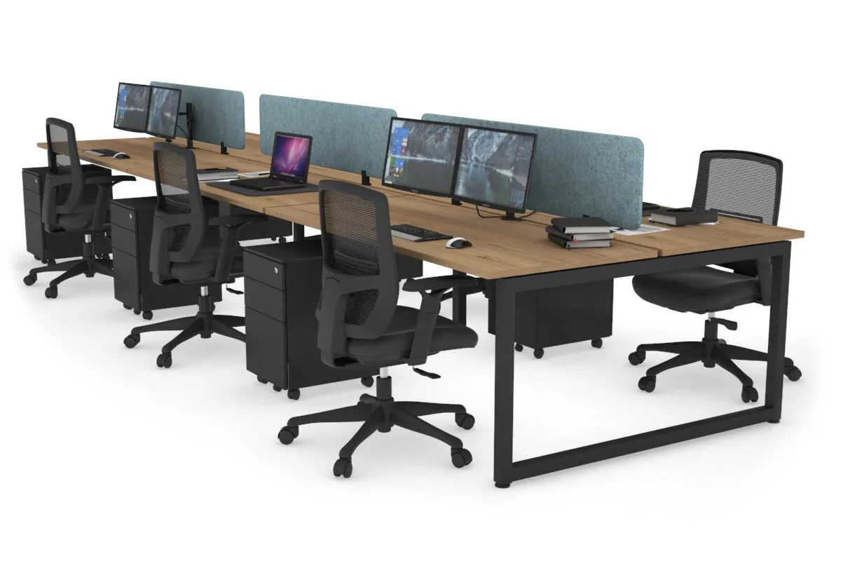 Quadro Loop Legs 6 Person Office Workstation [1400L x 700W]
