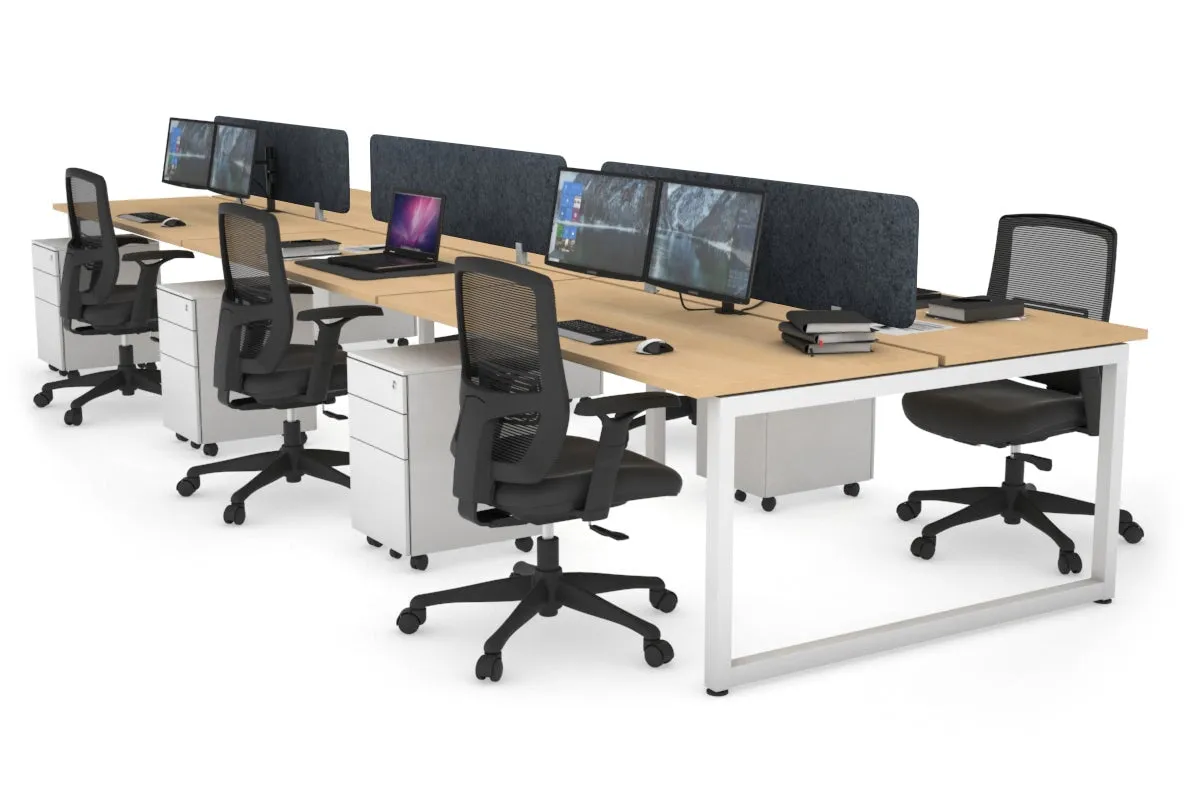 Quadro Loop Legs 6 Person Office Workstation [1400L x 700W]