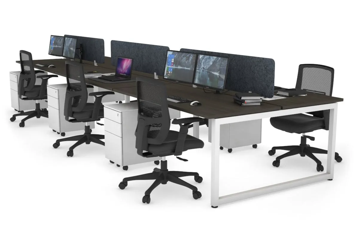 Quadro Loop Legs 6 Person Office Workstation [1400L x 700W]