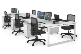 Quadro Loop Legs 6 Person Office Workstation [1400L x 700W]