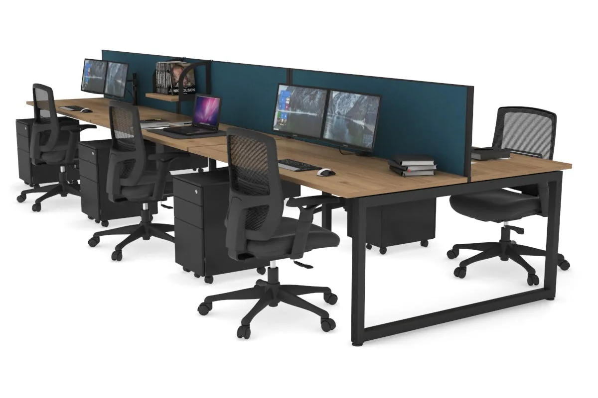 Quadro Loop Legs 6 Person Office Workstation [1400L x 700W]