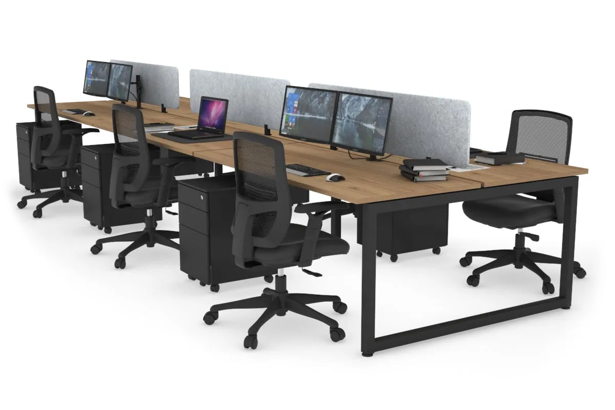Quadro Loop Legs 6 Person Office Workstation [1400L x 700W]