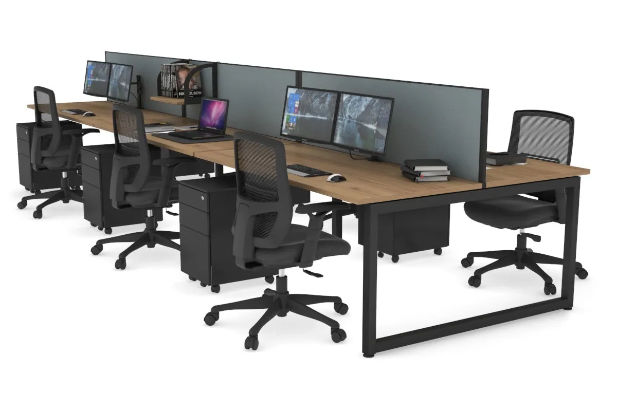 Quadro Loop Legs 6 Person Office Workstation [1400L x 700W]