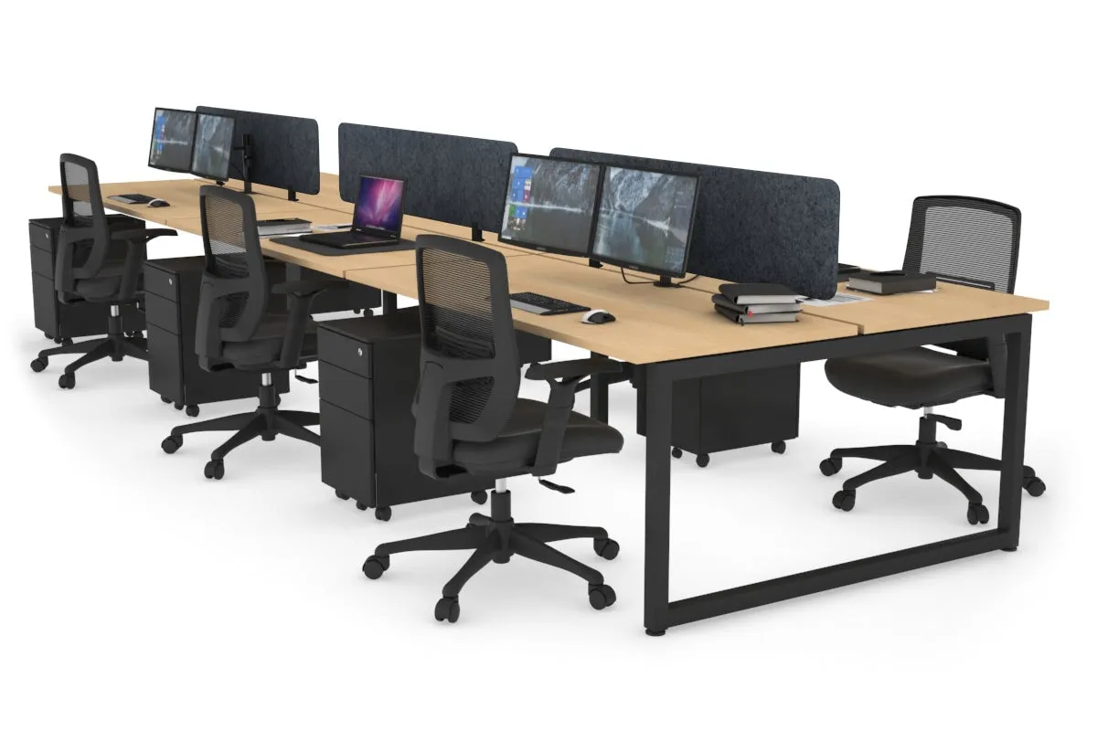 Quadro Loop Legs 6 Person Office Workstation [1400L x 700W]