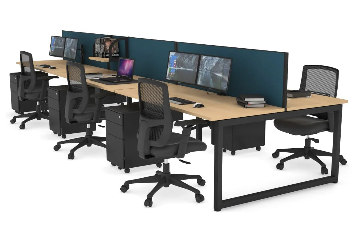 Quadro Loop Legs 6 Person Office Workstation [1400L x 700W]