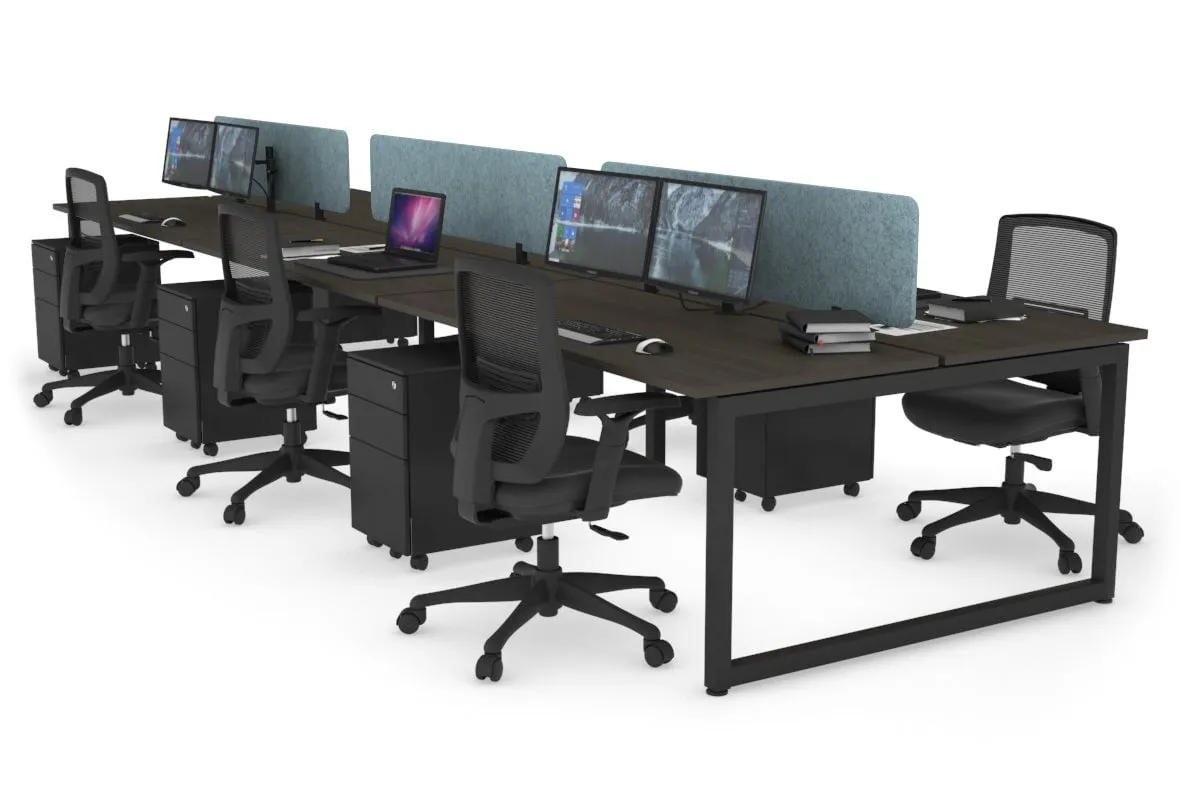 Quadro Loop Legs 6 Person Office Workstation [1400L x 700W]