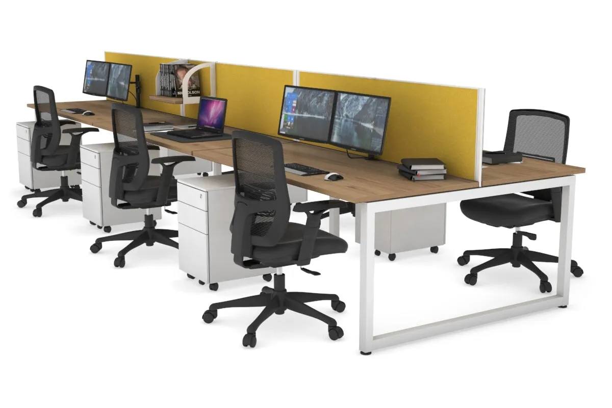 Quadro Loop Legs 6 Person Office Workstation [1400L x 700W]