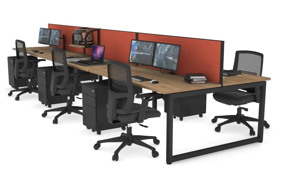 Quadro Loop Legs 6 Person Office Workstation [1400L x 700W]