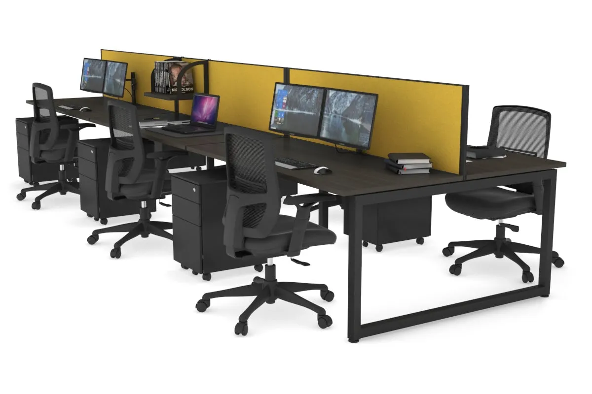 Quadro Loop Legs 6 Person Office Workstation [1400L x 700W]