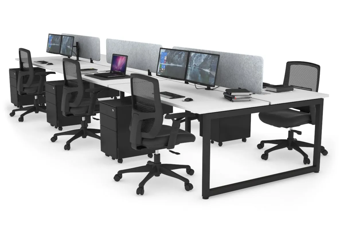 Quadro Loop Legs 6 Person Office Workstation [1400L x 700W]
