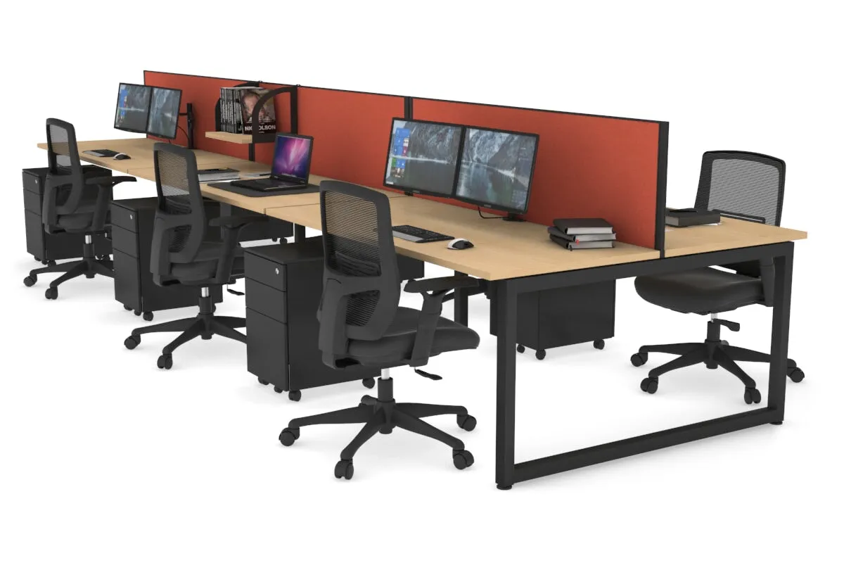 Quadro Loop Legs 6 Person Office Workstation [1400L x 700W]