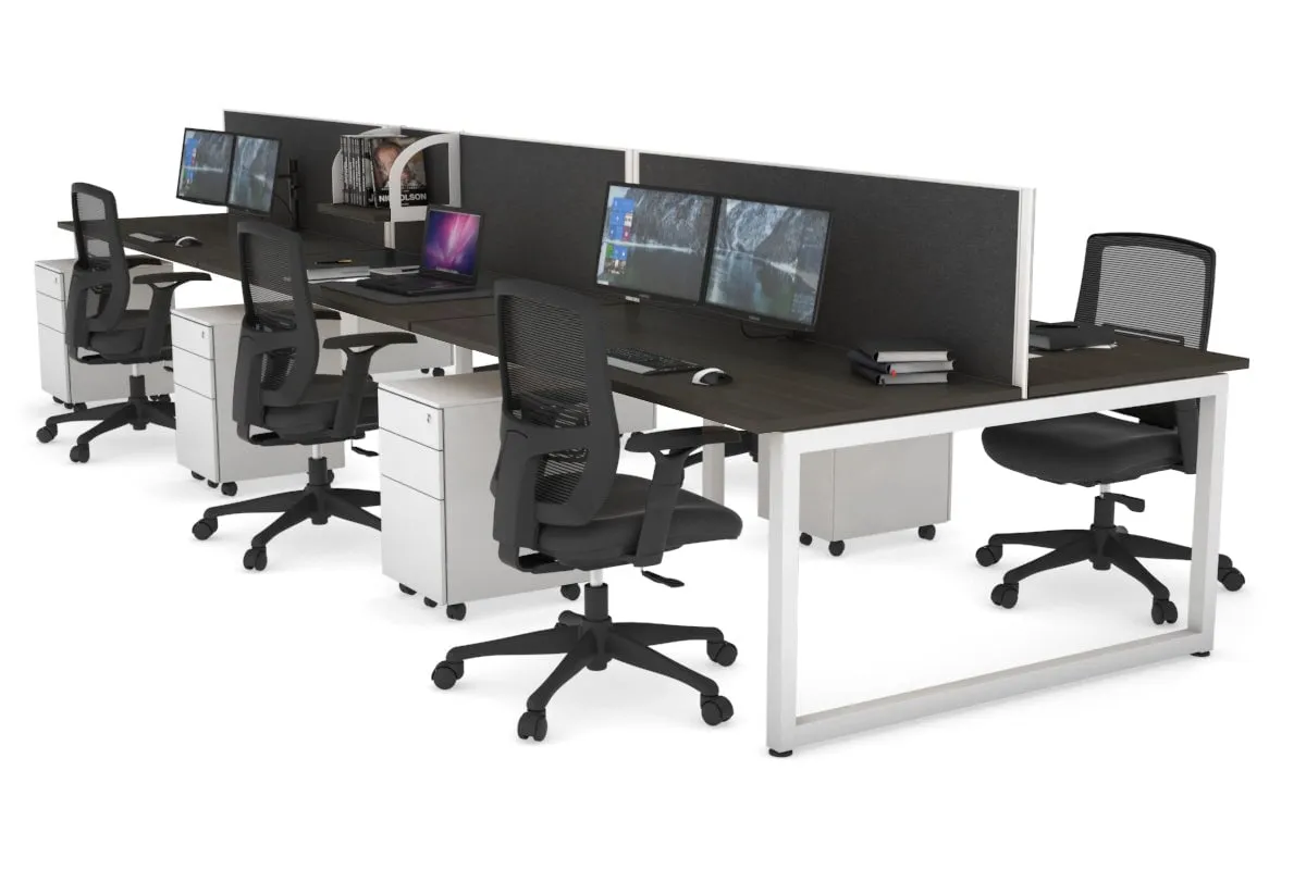Quadro Loop Legs 6 Person Office Workstation [1400L x 700W]