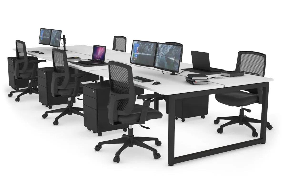 Quadro Loop Legs 6 Person Office Workstation [1400L x 700W]