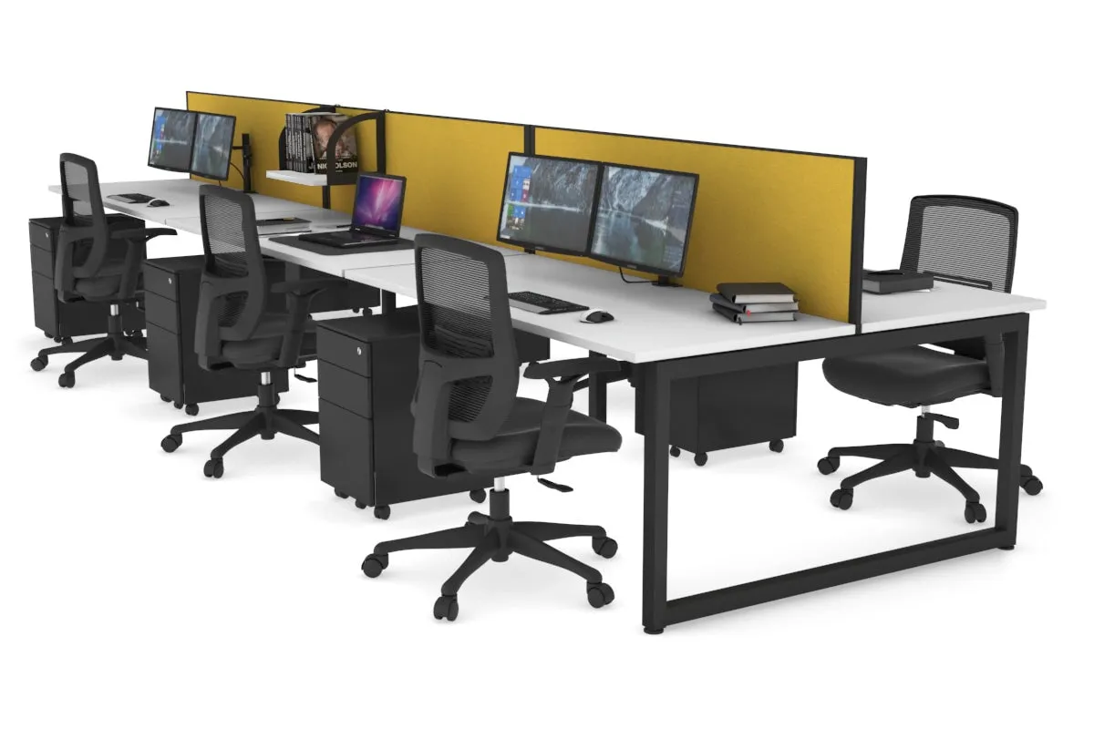 Quadro Loop Legs 6 Person Office Workstation [1400L x 700W]