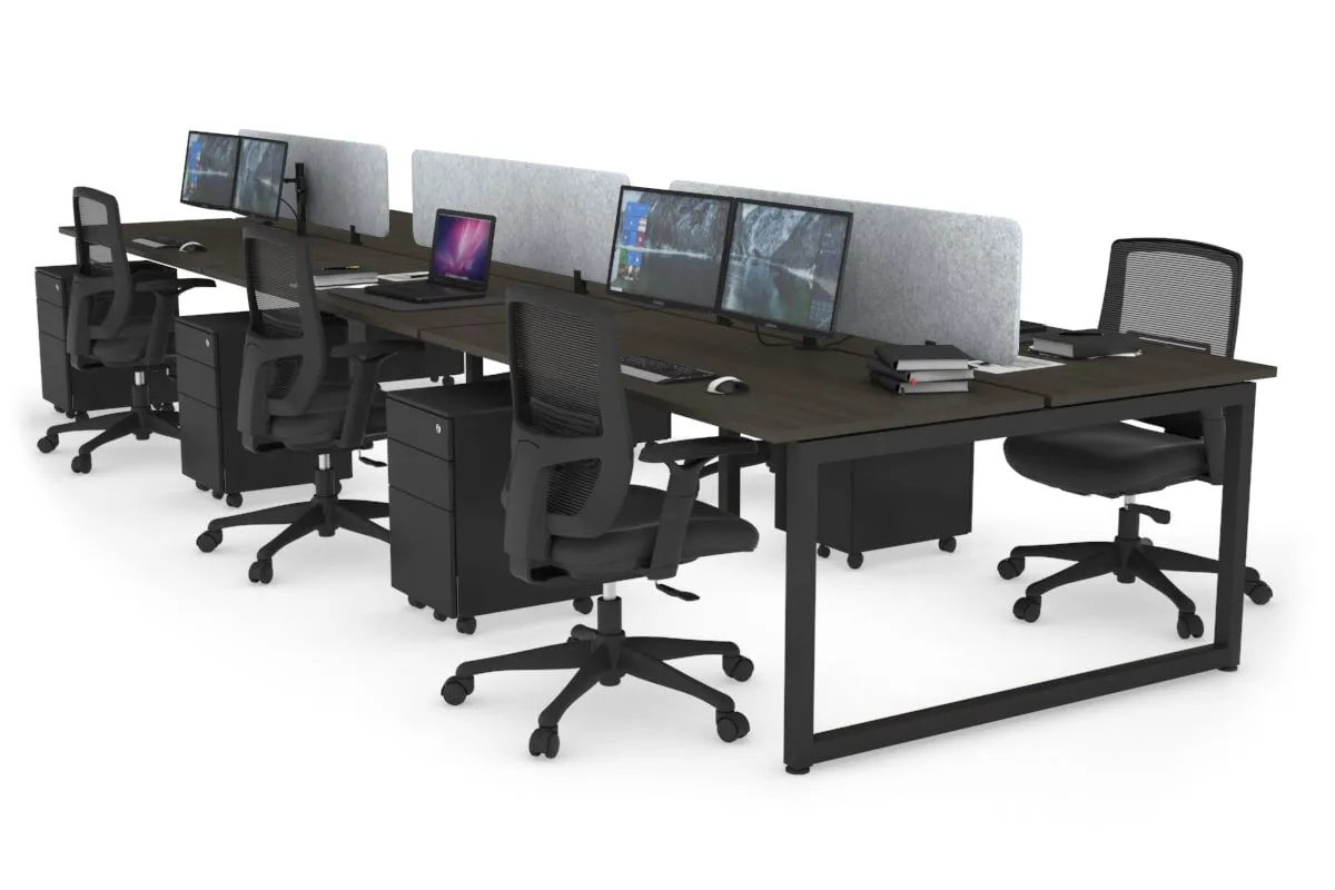 Quadro Loop Legs 6 Person Office Workstation [1400L x 700W]