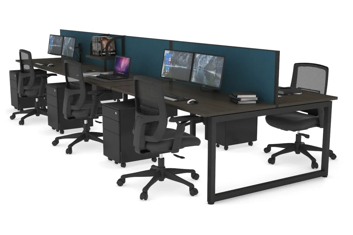 Quadro Loop Legs 6 Person Office Workstation [1400L x 700W]