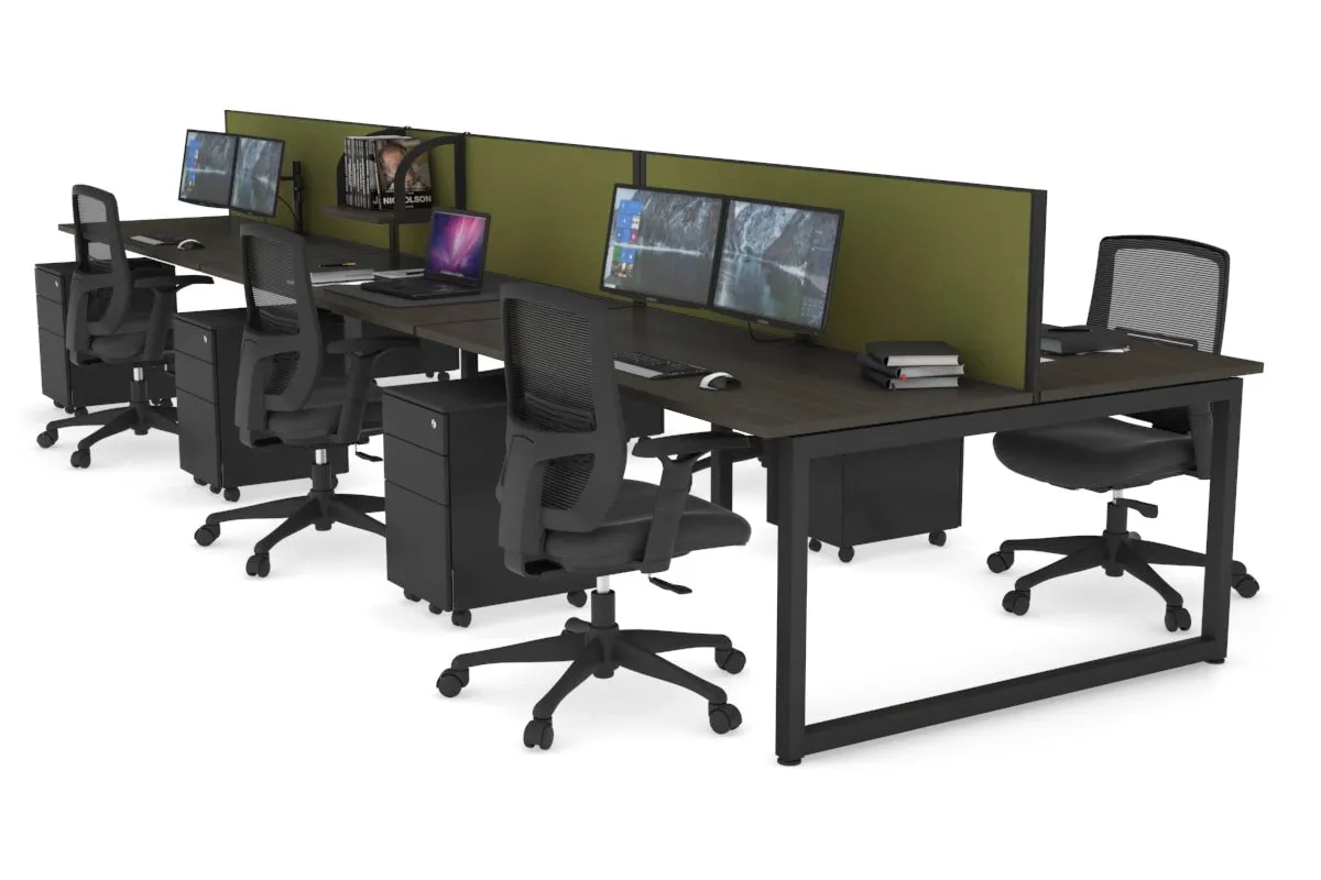 Quadro Loop Legs 6 Person Office Workstation [1400L x 700W]