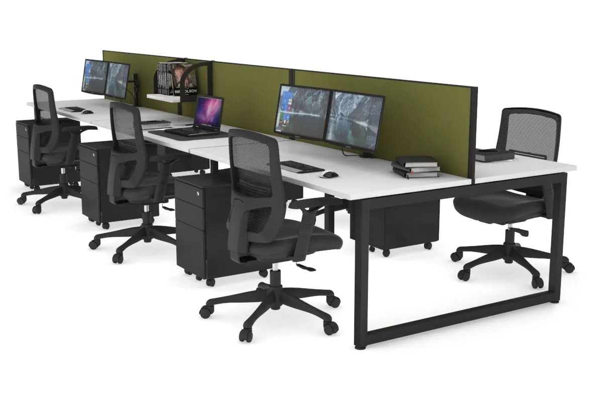 Quadro Loop Legs 6 Person Office Workstation [1400L x 700W]