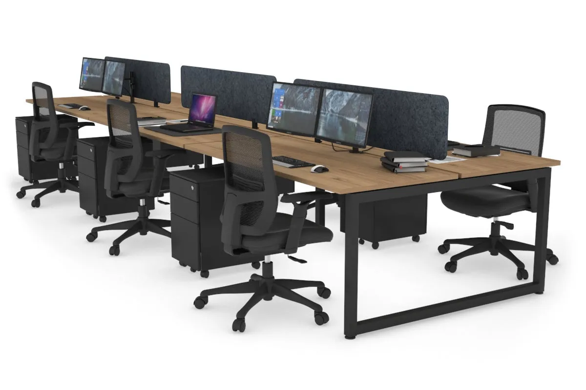 Quadro Loop Legs 6 Person Office Workstation [1400L x 700W]