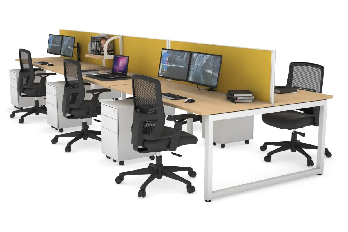 Quadro Loop Legs 6 Person Office Workstation [1400L x 700W]