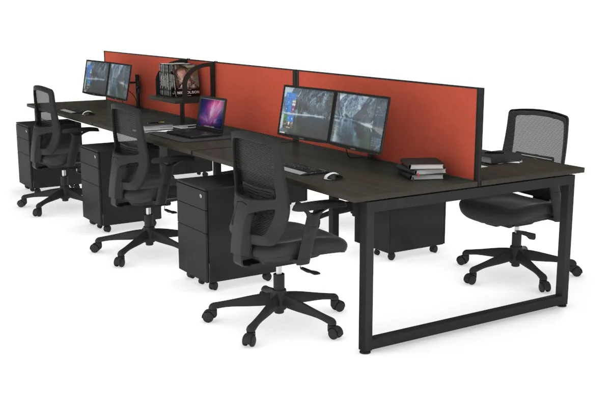 Quadro Loop Legs 6 Person Office Workstation [1400L x 700W]
