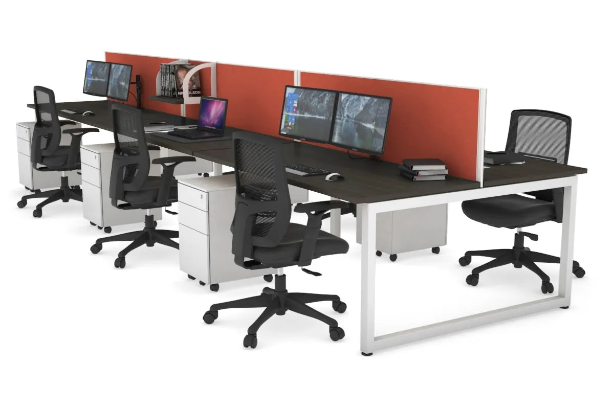 Quadro Loop Legs 6 Person Office Workstation [1400L x 700W]