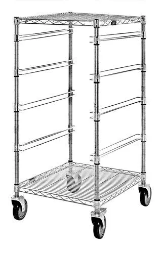 Quantum BC212439M4CO Bin Cart with 4 Rails, 24" x 21" x 45"