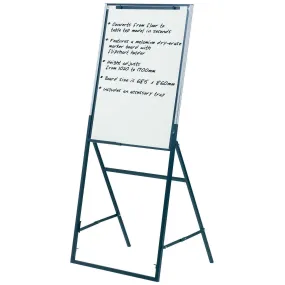 Quartet Futura Easel Whiteboard   Flipchart Holder 685 x 860mm - Black Frame