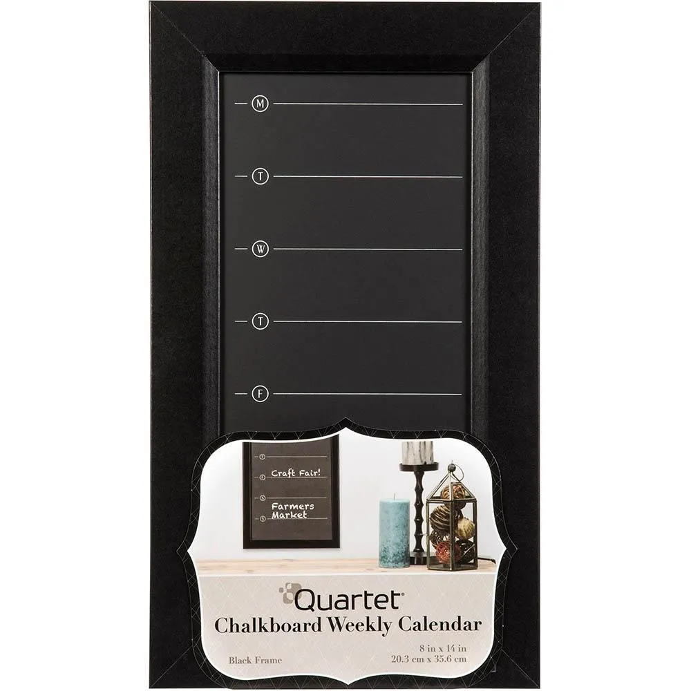 Quartet Weekly Calendar Chalkboard 203 X 356Mm