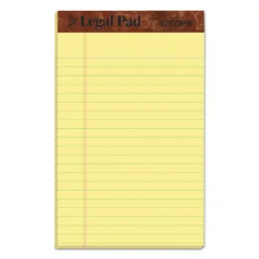 "the Legal Pad" Perforated Pads, Narrow Rule, 5 X 8, Canary, 50 Sheets, Dozen